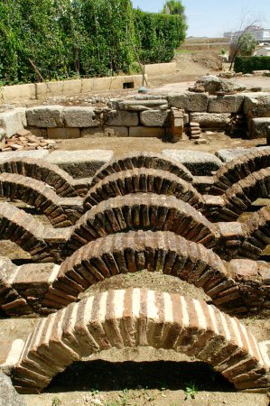 Merida (Spain). Hypocaust of the Roman baths of Merida.