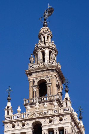 Seville (Spain). Detail of La Giralda of the Cathedral of Seville