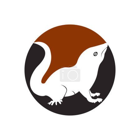 Illustration for Squirrel icon vector illustration logo design - Royalty Free Image