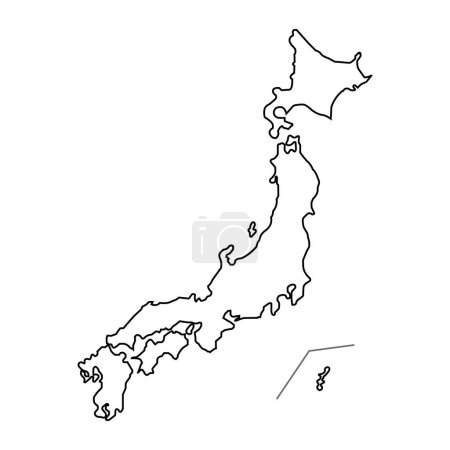 Téléchargez les illustrations : Carte du Japon icône vectoriel illustration symbole conception - en licence libre de droit