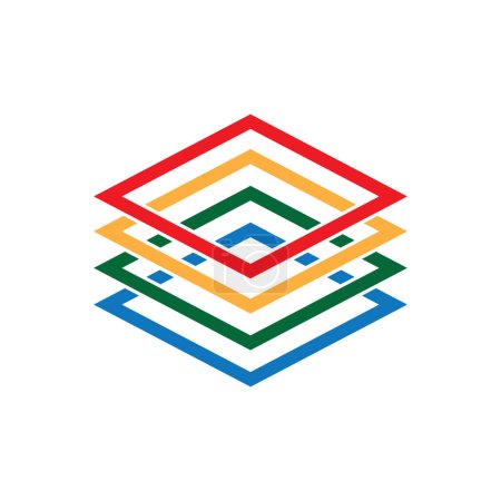 Illustration for Layer logo vector illustration symbol design - Royalty Free Image