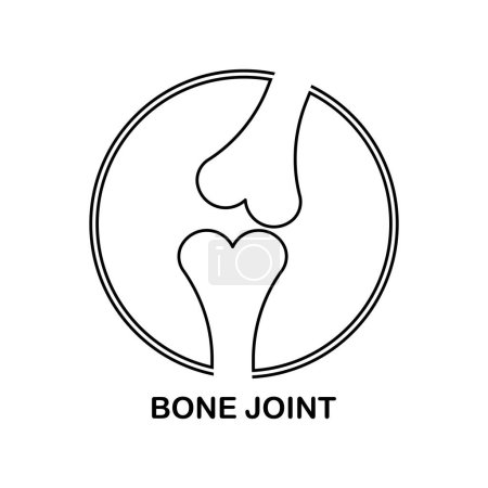 Téléchargez les illustrations : Bone joints icon vector illustration symbol design - en licence libre de droit