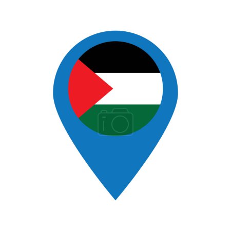 Téléchargez les illustrations : Palestine icône carte vectoriel illustration symbole conception - en licence libre de droit