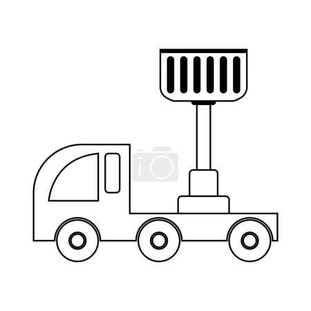 Illustration for Lifting machine icon vector illustration symbol design - Royalty Free Image