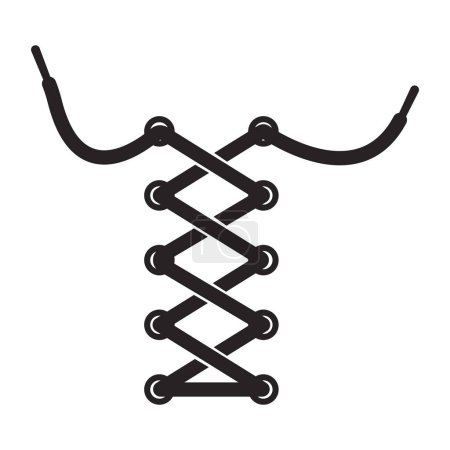 Schnürsenkel Symbol Vektor Illustration Symbol Design