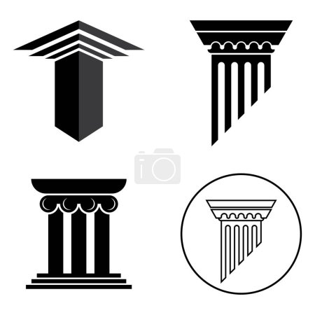 Illustration for Column logo vector illustration template design - Royalty Free Image