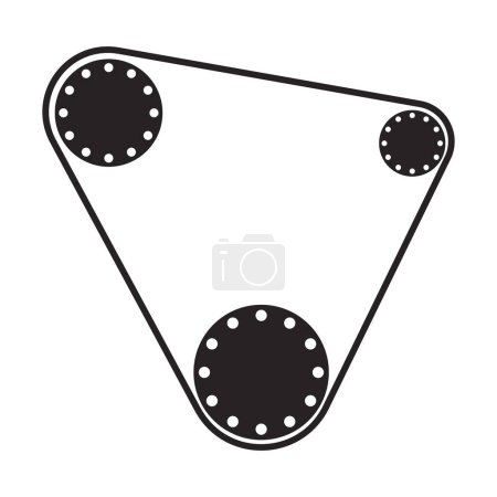 Illustration for Engine belt vector icon illustration symbol design - Royalty Free Image
