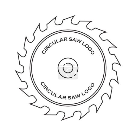 Ilustración de Signo de ilustración de icono de vector de sierra circular para web y diseño - Imagen libre de derechos