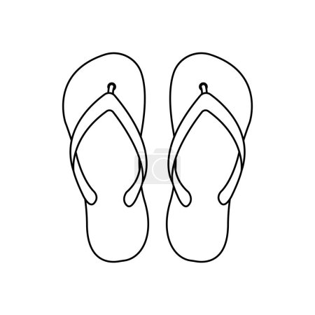 Illustration for Flip-flops icon vector illustration symbol design - Royalty Free Image