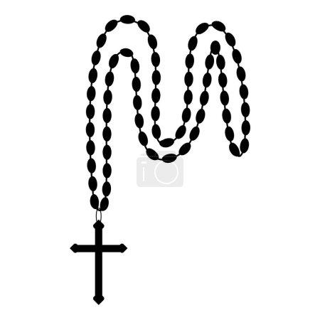 Ilustración de Rosario icono vector ilustración símbolo diseño - Imagen libre de derechos