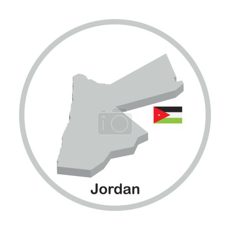 Ilustración de Jordan mapa icono vector ilustración símbolo diseño - Imagen libre de derechos