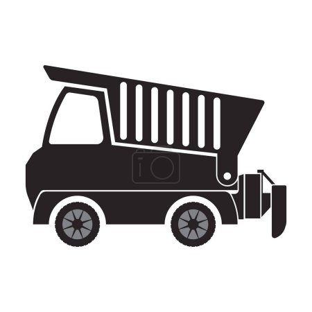 Téléchargez les illustrations : Camion de terrassement icône vectoriel illustration logo design - en licence libre de droit