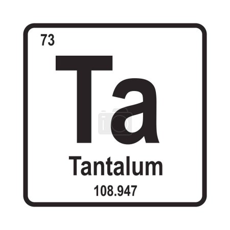 Illustration for Tantalum atomic icon, vector illustration symbol design - Royalty Free Image