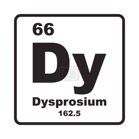 Illustration for Dysprosium element icon vector illustration template symbol - Royalty Free Image