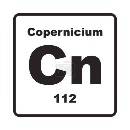 Illustration for Copernicium element icon vector illustration template symbol - Royalty Free Image