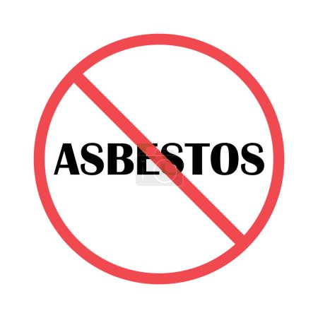 Illustration for Free Asbestos logo, vector illustration template design - Royalty Free Image