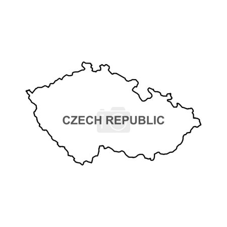 Téléchargez les illustrations : République tchèque icône de carte vectoriel illustration symbole conception - en licence libre de droit