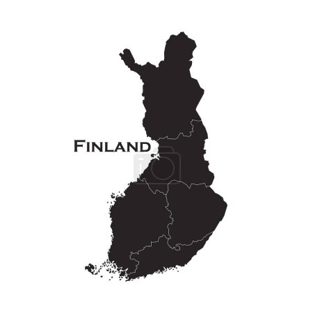 Ilustración de Finlandia mapa icono vector ilustración símbolo diseño - Imagen libre de derechos