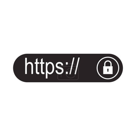 Illustration for Https Protocol - Browsing Trends and Connection Security,vector illustration symbol design - Royalty Free Image