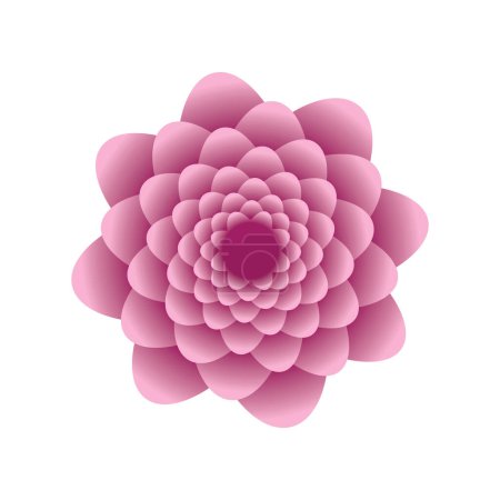Illustration for Pink flower icon vector illustration logo template - Royalty Free Image