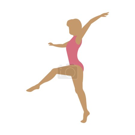 Illustration for Gymnastics Sport icon illustration symbol design - Royalty Free Image