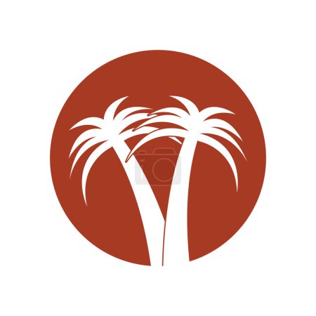 Ilustración de Fecha palma icono vector ilustración plantilla diseño - Imagen libre de derechos