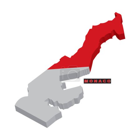 Illustration for Monaco map icon, vector illustration symbol design - Royalty Free Image