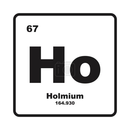 Illustration for Holmium icon, chemical element in the periodic table - Royalty Free Image