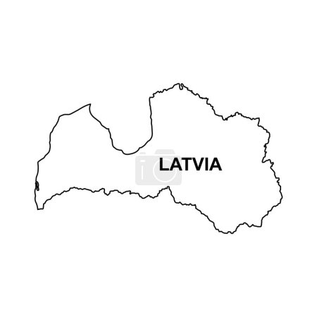 Illustration for Latvia map icon, vector illustration symbol design - Royalty Free Image