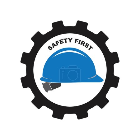 Illustration for Safety first logo,vector illustration symbol design - Royalty Free Image
