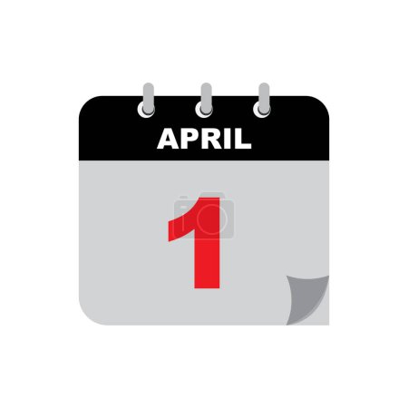 Illustration for Calendar icon,April Fools' Day,vector symbol design - Royalty Free Image