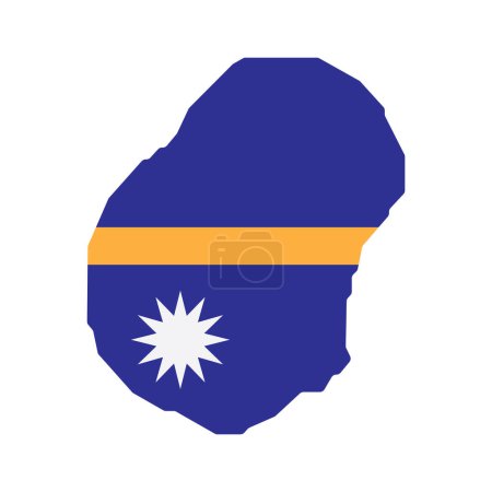 Téléchargez les illustrations : Nauru carte icône vectoriel illustration symbole conception - en licence libre de droit