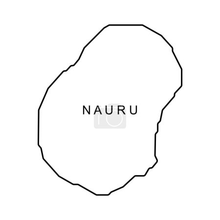 Téléchargez les illustrations : Nauru carte icône vectoriel illustration symbole conception - en licence libre de droit
