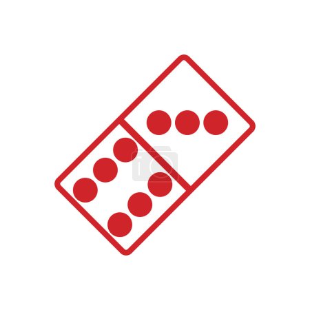 Illustration for Dominoes icon. vector illustration symbol design - Royalty Free Image