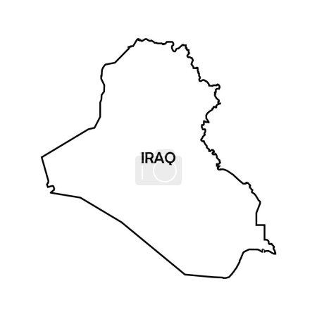 Ilustración de Mapa de país de Irak, vector ilustración diseño fondo - Imagen libre de derechos
