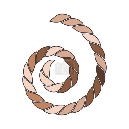 Téléchargez les illustrations : Modèle de logo d'illustration vectorielle d'icône de corde - en licence libre de droit