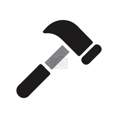 Téléchargez les illustrations : Modèle d'illustration d'icône vectorielle de marteau - en licence libre de droit