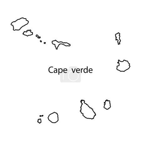 Illustration for Cape verde map icon vector illustration symbol background - Royalty Free Image