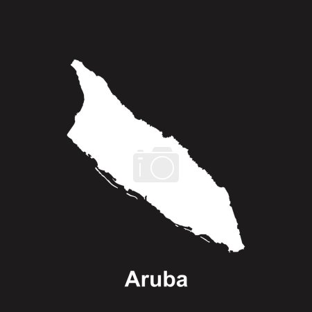 Aruba map icon vector illustration symbol background