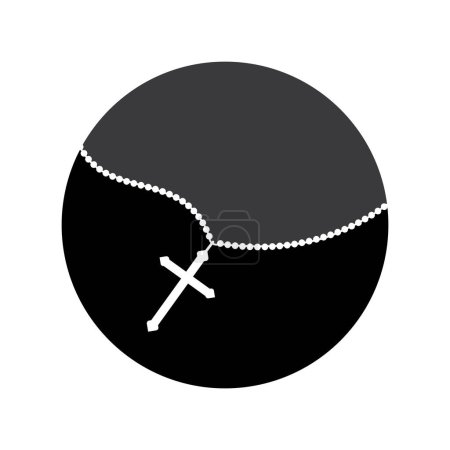 Rosary icon vector illustration symbol design