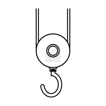 Grue crochet icône symbole conception