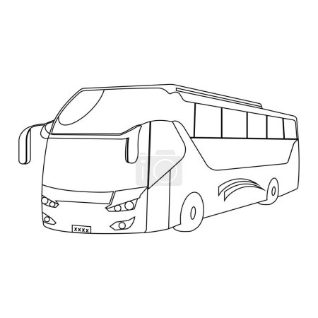 Ligne de bus icône illustration design