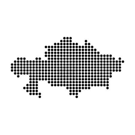 Téléchargez les illustrations : Kazakhstan icône carte illustration symbole conception - en licence libre de droit