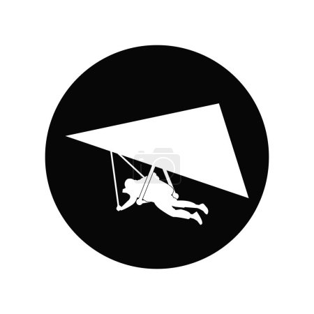 Ilustración de Plantilla de logotipo de ilustración de vector de icono de ala delta - Imagen libre de derechos