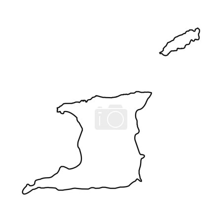 Trinidad y Tobago mapa icono vector símbolo de diseño