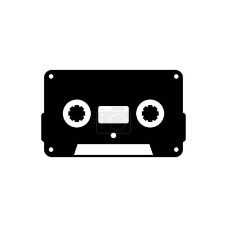 Cassette logo vector symbol design