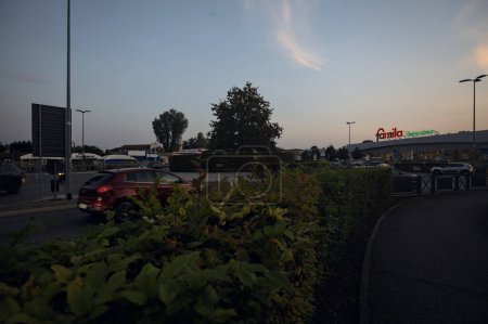 Photo for Superstore seen from the entrance of it at sunset - Royalty Free Image