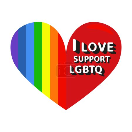Téléchargez les illustrations : Rainbow hart love symbole LGBT Gay, concept de soutien lgbt. Illustration, Affiche, Carte postale, Vecteur, Chemise, Fond d'écran ou papier peint. - en licence libre de droit