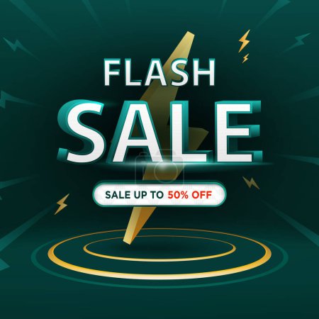 Photo for Modern Flash Sale Background Template, Vector Illustration - Royalty Free Image