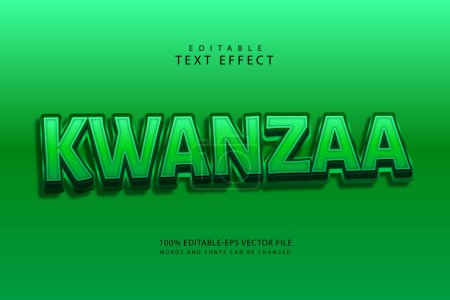 Téléchargez les illustrations : Kwanzaa effet de texte modifiable 3 dimensions incarnent le style moderne - en licence libre de droit